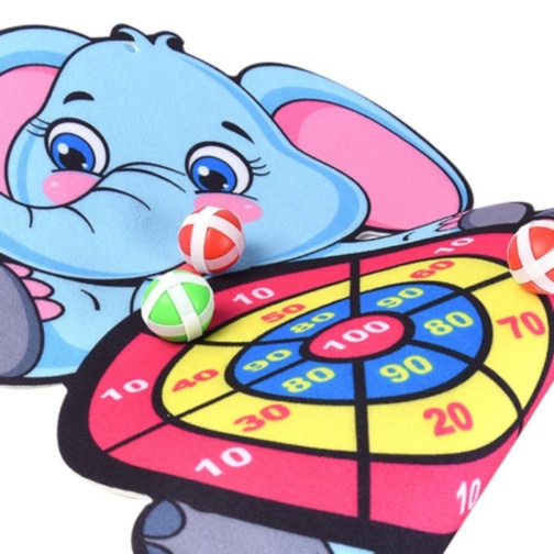 Joc cu Țintă Elefant și 3 Bile Lipicioase