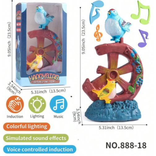 Păsări Cântătoare Interactive cu Efecte de Lumină și Sunet