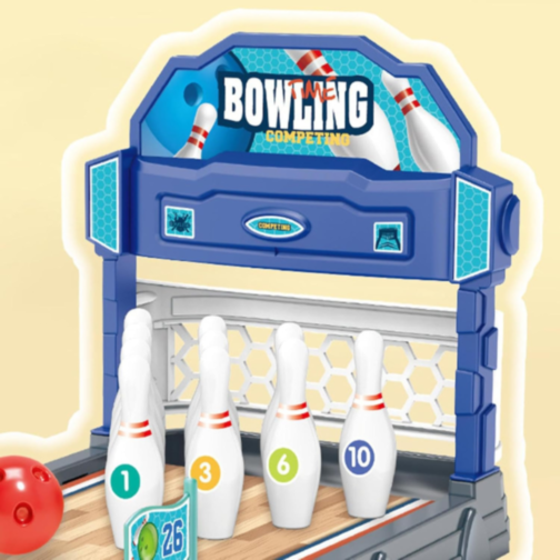 Bowling de masă cu catapultă