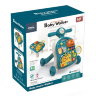 Centru Educativ Verde 3-în-1 pentru Copii - Plimbător, Masă de Joacă și Activități Interactive