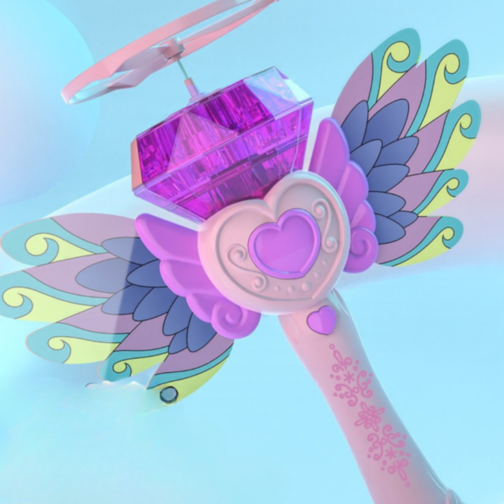 Baghetă Magică Zburătoare cu Baloane și Lumină (culoare aleatorie)