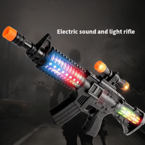 Pușcă jucărie copii cu lumini și sunete