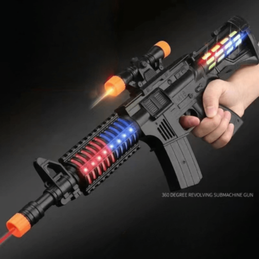 Pușcă jucărie copii cu lumini și sunete