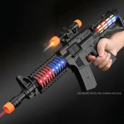 Pușcă jucărie copii cu lumini și sunete | image