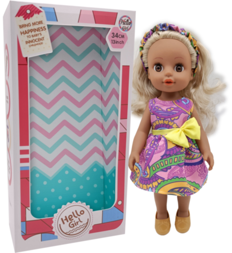 Păpușă Afro-Americană Muzicală, 34cm