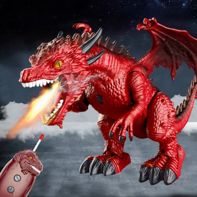 Dragon interactiv cu telecomandă și funcții de fum și sunet | image
