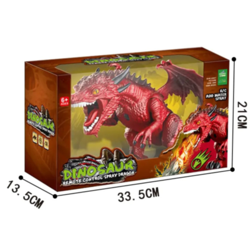 Dragon interactiv cu telecomandă și funcții de fum și sunet