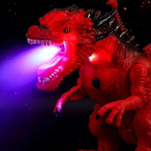 Dragon interactiv cu telecomandă și funcții de fum și sunet