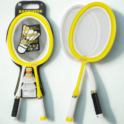 Set Badminton pentru Copii cu 2 Rachete și 2 Fluturași – Jucărie Sportivă de Vară | image