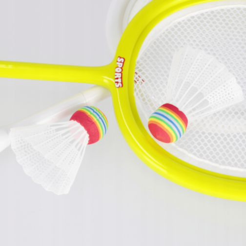 Set Badminton pentru Copii cu 2 Rachete și 2 Fluturași – Jucărie Sportivă de Vară