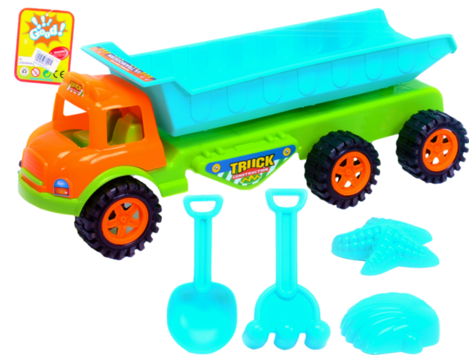Camion cu 4 Accesorii de Nisip, 40cm 