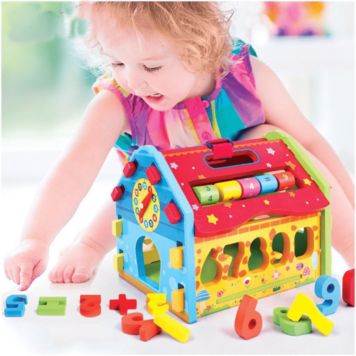 Căsuță Educativă Montessori din Lemn 6 în 1