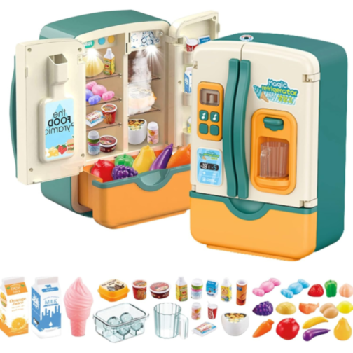 Frigider de Jucărie Interactiv cu Accesorii, Sunete și Lumină (culoare aleatorie)