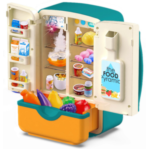 Frigider de Jucărie Interactiv cu Accesorii, Sunete și Lumină (culoare aleatorie)