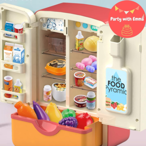 Frigider de Jucărie Interactiv cu Accesorii, Sunete și Lumină (culoare aleatorie)