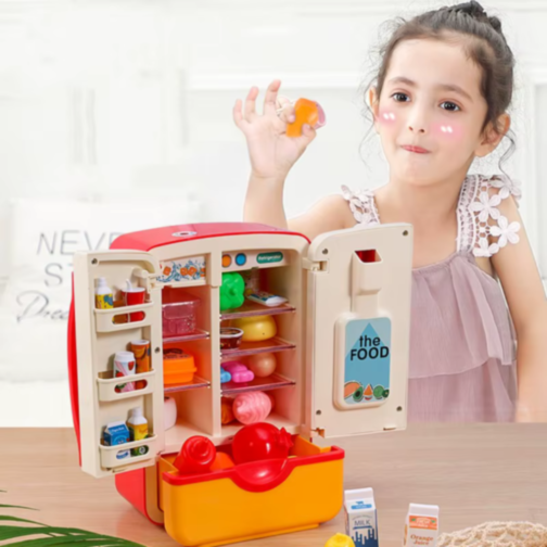 Frigider de Jucărie Interactiv cu Accesorii, Sunete și Lumină (culoare aleatorie)