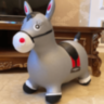Cal Măgăruș Gonflabil cu Lumină și Sunet pentru Copii (cafeniu) 