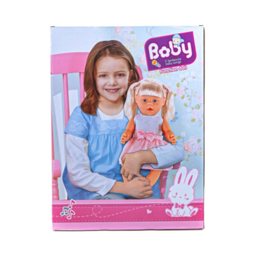 Păpușă Muzicală cu Oliță, Pampers, Biberon, Suzetă și Tacâmuri