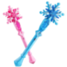 Baghetă Magică cu Lumini și Sunete în Formă de Fulgi de Zăpadă – Roz sau Albastru