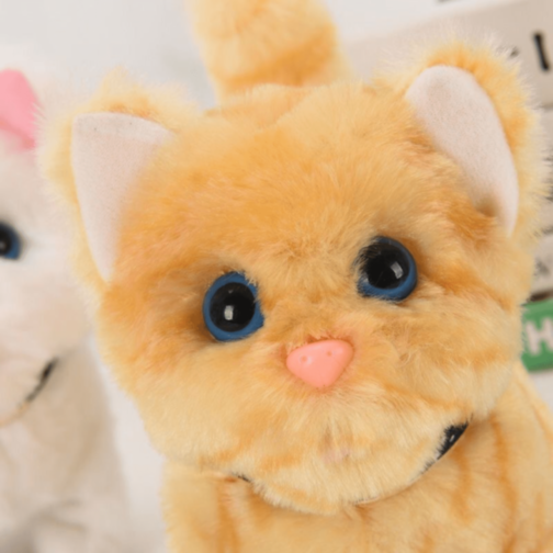 1buc. Pisicuță Interactivă din Pluș care Merge și Miaună (culoare aleatorie)