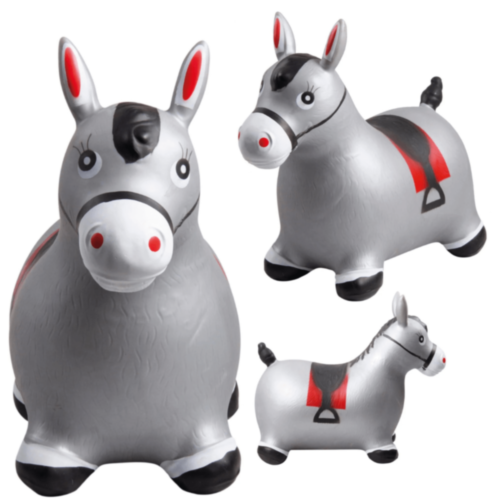 Cal Măgăruș Gonflabil cu Lumină și Sunet pentru Copii (cafeniu)