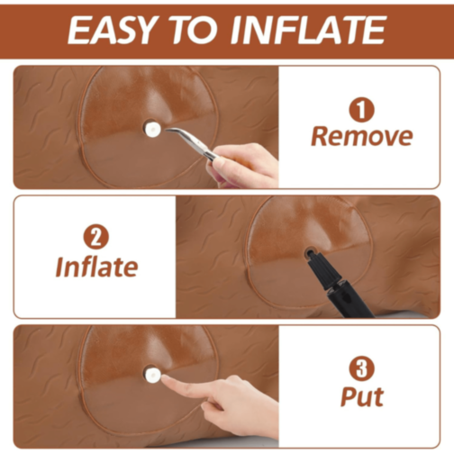 Cal Măgăruș Gonflabil cu Lumină și Sunet pentru Copii (cafeniu)