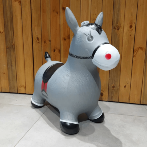 Cal Măgăruș Gonflabil cu Lumină și Sunet pentru Copii (cafeniu)