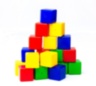 Set 20 Cuburi Multicolore de Constructie