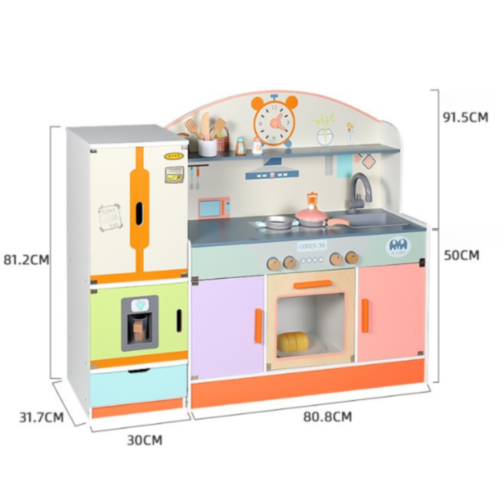 Bucătărie de Jucărie XXL cu Frigider și Accesorii – Set Complet pentru Micii Bucătari