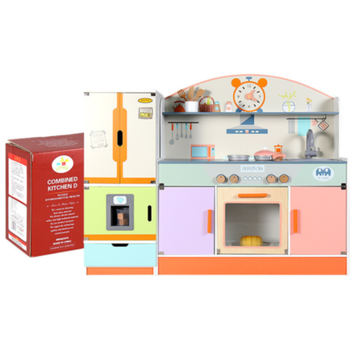 Bucătărie de Jucărie XXL cu Frigider și Accesorii – Set Complet pentru Micii Bucătari