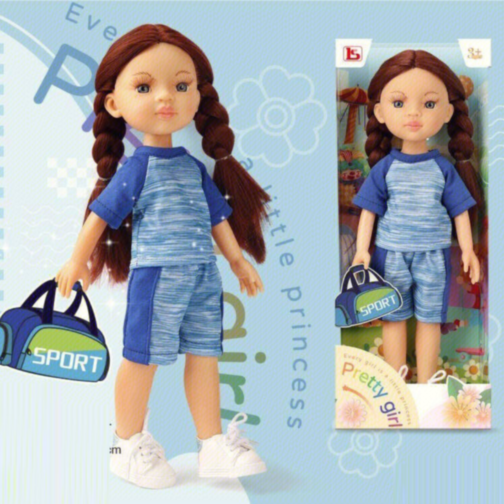 Păpușă Sportivă Yulia cu Articulații Mobile și Păr Lung – 33 cm