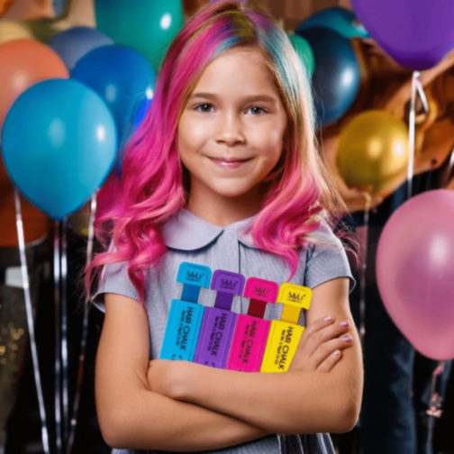 Creioane Colorate pentru Păr Copii – Set 4 Bucăți