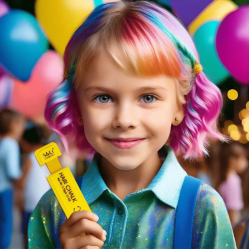 Creioane Colorate pentru Păr Copii – Set 4 Bucăți