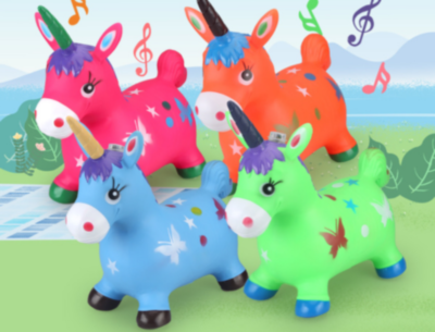 Unicorn Gonflabil cu Lumină și Sunet pentru Copii (culoare aleatorie) | image