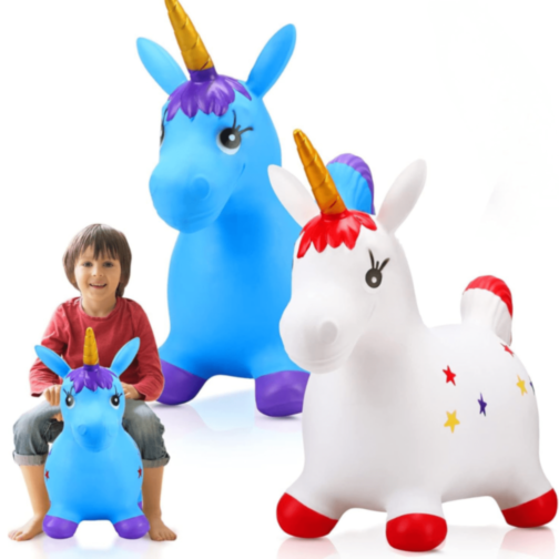 Unicorn Gonflabil cu Lumină și Sunet pentru Copii (culoare aleatorie)