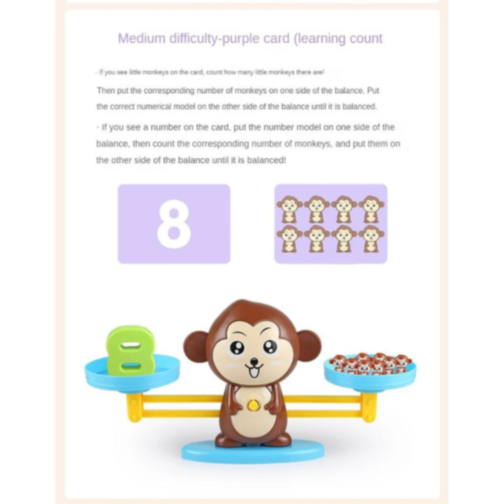 Joc educativ - Maimuță cu Balanță pentru Numărare