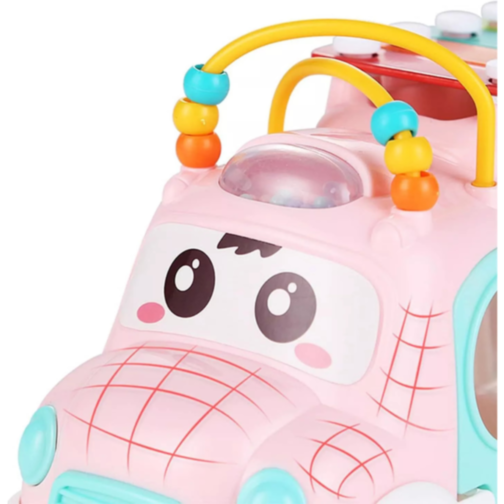 Autobuz Interactiv cu Xilofon și Sortator de Forme (culoare aleatorie)