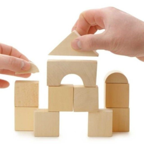 Set Blocuri de Construcție din Lemn - 22 Piese