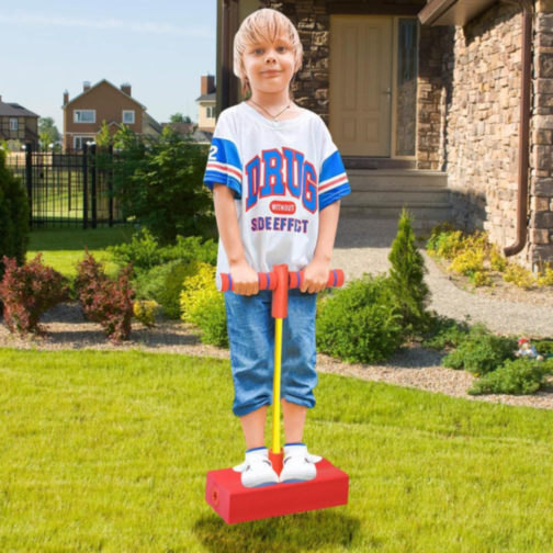 Jucărie Saltăreață Pogo Stick din Spumă cu Sunete Amuzante (culoare aleatorie)