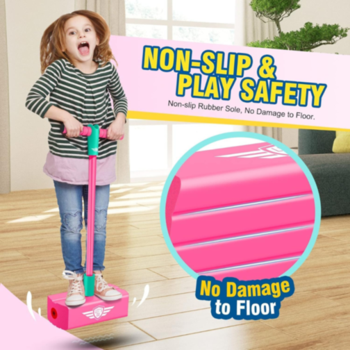 Jucărie Saltăreață Pogo Stick din Spumă cu Sunete Amuzante (culoare aleatorie)