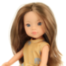 Păpușă Eva cu Rochie Galbenă și Păr Lung – 33 cm
