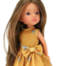 Păpușă Eva cu Rochie Galbenă și Păr Lung – 33 cm