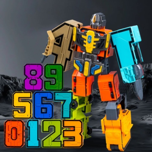 Robot Transformabil Cifre 5-9 pentru Copii
