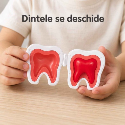 Set dentist turcoaz pentru copii cu păpușă și fotoliu