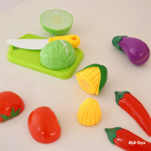 Set Legume de Tăiat din Plastic cu Cuțit și Tocător