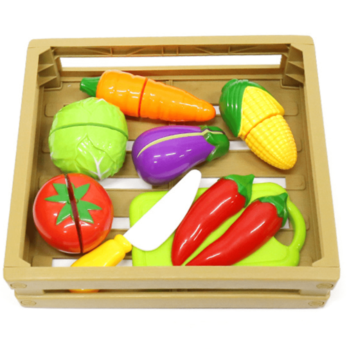 Set Legume de Tăiat din Plastic cu Cuțit și Tocător