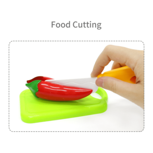 Set Legume de Tăiat din Plastic cu Cuțit și Tocător