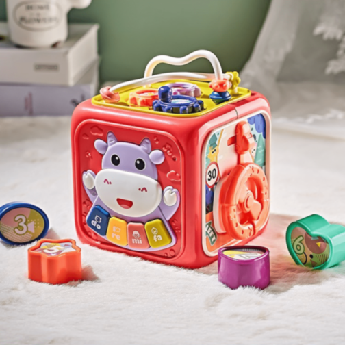 Cub educativ interactiv 6 în 1 pentru bebeluși (culoare aleatorie)
