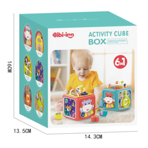 Cub educativ interactiv 6 în 1 pentru bebeluși (culoare aleatorie)