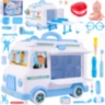 Ambulanță de jucărie cu trusă medicală pentru copii